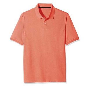 Polo de Piqué de Manga Corta para Hombre, Color Coral Sólido, Corte Regular, Casual, 100% Algodón Tejido, Diseño Liso Teñido, Gran Venta, Nuevo, Personalizable con Logotipo - Product Image 2