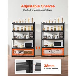 24 \ "X 48 \" X 72 \ "Estantería de almacenamiento de garaje de 5 niveles para almacenar artículos más grandes Maximizando la organización del espacio - Product Image 4