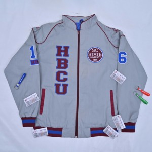 Vestes universitaires Hbcu SC State University pour hommes, gris, rouge, bleu, avec patchs brodés, coupe-vent, décontractées, fermeture éclair sur le devant, pour l'automne - Product Image 5