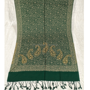 Lujoso chal de Pashmina hecho en La India Lana de la mejor calidad para musulmanes con un impresionante trabajo en la frontera para el otoño - Product Image 1