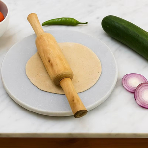 ชุดไม้คลึงแป้งและเขียงไม้ขนาดกะทัดรัดสำหรับครัวขนาดเล็ก จัดเก็บง่ายและคลึงแป้งได้อย่างมีประสิทธิภาพ - Product Image 1