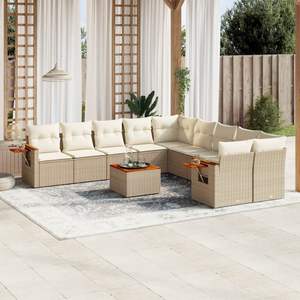Conjunto de Sofás de Jardín Color Beige - Product Image 1