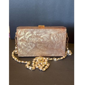 Sac à main personnalisé en résine ILAHI fait main avec chaîne, bandoulière, imprimé sérigraphié à carreaux, pour usage quotidien - Product Image 1