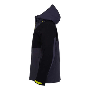 Women's Hooded Fleece <b>Jacket</b> Full Sleeve Windproof Winter Coat Color Blocked Zipper Closure Long Length Contrast Design - Product Image 5