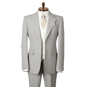 Men's Stylish Office Suit <b>Set</b> Latest Fashionable Business Woven Pants with Zipper Fly Breathable Anti-Static Workwear - Product Image 1
