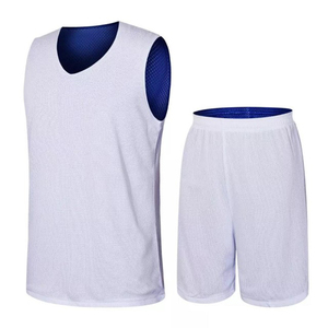 Conjunto de Camiseta de Baloncesto Reversible para Hombre, Poliéster Transpirable, Malla sin Mangas, Pantalones Cortos, Uniformes Deportivos Rojo y Negro para Adultos - Product Image 3