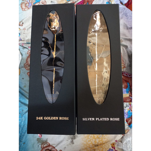 Luxury 24k Pure Silver Dipped Natural <b>Rose</b> With Premium Velvet Gift <b>Box</b> Handcrafted Real <b>Rose</b> Flower For Wedding Valentines Day - Product Image 3