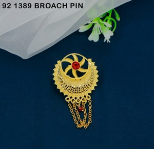 Broche Tradicional con Diseño de Estrella y Luna Creciente para Ramadán, con Circonita Roja, para Mujeres Musulmanas, Hijab, Boda - Product Image 4