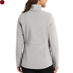 Veste softshell pour femme, col montant, fermeture éclair intégrale, coupe-vent, respirante, vêtement d'extérieur pour l'hiver, logo personnalisé, veste imperméable pour femme - Product Image 5