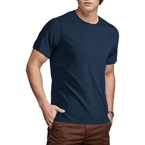 Camiseta de Cuello Redondo para Hombre, Ultra Suave, 210 g/m², Poliéster/Algodón, Ligera, Fresca, Lisa, de Manga Corta, Informal - Product Image 3