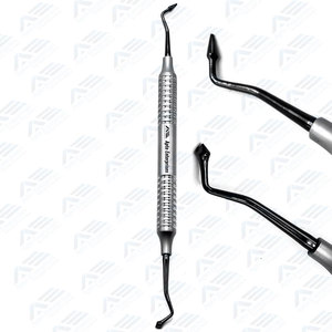 Instrumento de rellenado dental de composite posterior, doble punta con mango hueco, recubierto de titanio, negro - Product Image 5