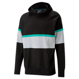 เสื้อฮู้ดสีสันตัดกัน แขนเสื้อแบบแร็กแลน ทรงปกติ สวมใส่สบาย เหมาะสำหรับฤดูใบไม้ร่วง มีกระเป๋า ผลิตจากผ้าโพลีเอสเตอร์ถักที่ระบายอากาศได้ดี - Product Image 1
