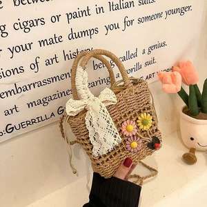 กระเป๋าถือแฟชั่นใหม่สไตล์วินเทจสำหรับผู้หญิง ลายดอกไม้เดี่ยว ปิดด้วยซิป เหมาะสำหรับฤดูใบไม้ผลิ ฤดูร้อน ฤดูใบไม้ร่วง และการเดินทาง - Product Image 1