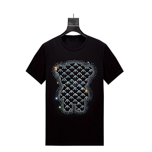 Cheap Price Men <b>Rhinestone</b> Shirt Custom Made Hot Selling Comfortable <b>Top</b> Trend Active wear Men <b>Rhinestone</b> Shirt with Best Style - Product Image 1