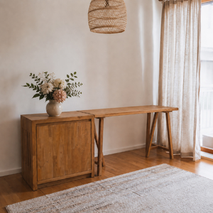 Escritorio de Estudio u Oficina de Diseño Moderno en Madera de Teca, Resistente y Duradero, Apto para la Sala de Estar, Ecológico, Colores Personalizables, Gran Venta - Product Image 2