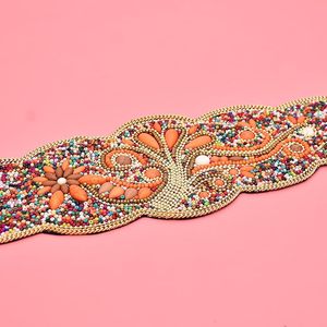 Ceinture brodée faite main, prix de gros, élégante ceinture de taille pour femme, idéale pour Saree, Kurti, Lehenga et usage festif, broderie artisanale - Product Image 2