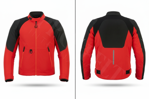 Vêtements de sécurité tendance, veste de moto en polyester, épaulettes et coudières renforcées, veste de moto en velours côtelé haute durabilité - Product Image 6
