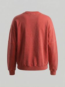 Sweat-shirts en coton à épaules tombantes Sweat-shirt unisexe en molleton Sweat-shirt personnalisé pour femmes Sweat-shirt à col rond - Product Image 6