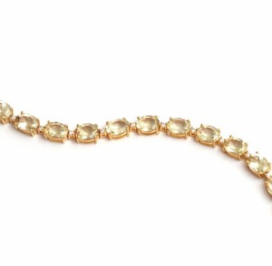 Bracelet à breloques en quartz citron, argent sterling 925 plaqué or, élégant, pierre précieuse jaune, bijoux fins pour femme, idéal pour les soirées - Product Image 2