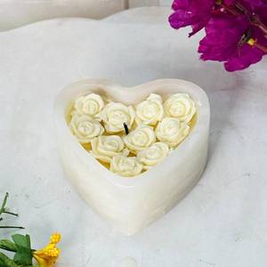Beautiful Handmade Marble Luxury Candle Holder Heart Shape Unique Design for Home Restaurant Decor for Birthday <b>Lanterns</b> Other - Product Image 1