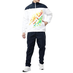 Conjunto deportivo de algodón con cuello redondo, chándal deportivo para hombre y mujer, negro, 2 piezas, chándal unisex, conjunto de chándal con logo personalizado. - Product Image 1