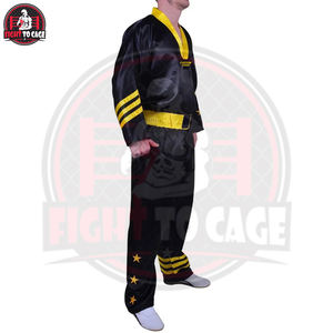 Produit de haute performance, qualité supérieure, service OEM, uniforme noir et jaune pour le taekwondo et les arts martiaux - Product Image 2