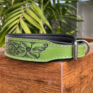 New Product Manufacturer Hand Tooled Leather Dog Collar Personalized Custom Designer Luxury Genuine Cowhide Leather Pet Collars - Product Image 2