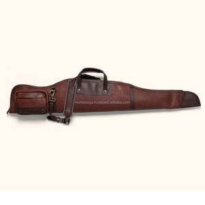 Étui de protection portable en cuir de vachette véritable de haute qualité, imperméable et rembourré en laine, pour équipement de chasse et de tir en extérieur - Product Image 1