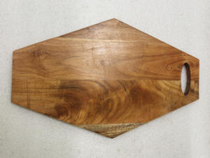 Tabla de cortar de madera natural de Acacia con corteza de árbol Tabla de cortar sostenible Uso en la cocina-Logotipo personalizable Carne Pizza Charcutería - Product Image 5