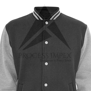Blouson Bomber Homme Bleu Marine Décontracté à Fermeture Éclair Couleur Unie Col Rabattu en Polyester Coton Tricoté pour l'Automne - Product Image 6