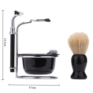 Ensemble de rasage manuel en acier inoxydable de haute qualité personnalisé avec gobelet étanche, couleur et logo personnalisables - Product Image 2