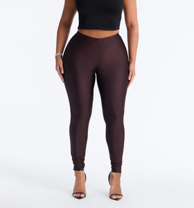 High Waist Full Length Custom Color <b>Seamless</b> <b>Leggings</b> for Women Plus Size Stretch Knitted Spandex Nylon Material All Seasons - Product Image 1