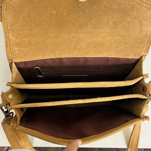 Bolso de hombro para mujer de marca de moda 2025, bolsos de cuero de ante de piel de vaca de alta calidad, bolso cruzado de cuero genuino para chicas jóvenes - Product Image 6