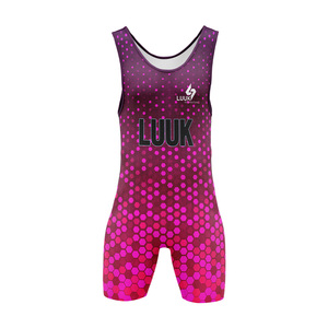 Personalized Men's Team <b>Wrestling</b> <b>Singlet</b> 100% Polyester Durable Lightweight Four Way Stretch Breathable Quick Dry <b>Singlets</b> - Product Image 2