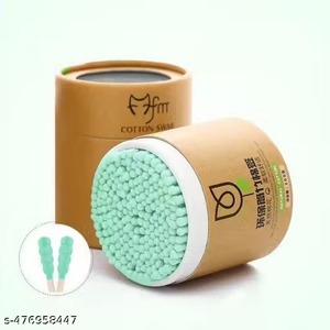 Hisopos de Bambú y Algodón, 200 Unidades, Puntas Redondas, Hisopos de Algodón Orgánico para Oídos, Maquillaje, Limpieza, Niños, Bebés, Longitud Personalizable - Product Image 1