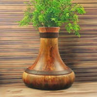Vas Lantai Art Deco Kayu Bambu Buatan Tangan yang Elegan 100% Alami Ramah Lingkungan Dekoratif Pernikahan Multi-Acara Dapat Disesuaikan H