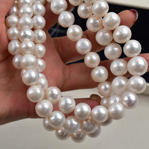 สร้อยคอไข่มุกน้ำจืดธรรมชาติ Da Bai Zhu ขนาด 9-11-13 มม. วัสดุทำเครื่องประดับกึ่งสำเร็จรูป อุปกรณ์เสริมสำหรับงาน DIY ลูกปัดแบบหลวม - Product Image 4