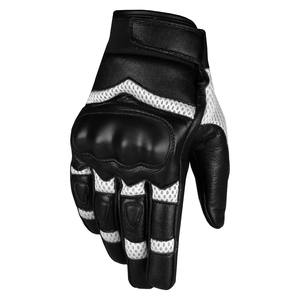 Protège-poignets de moto en cuir véritable, écologiques, respirants, compatibles écran tactile, antidérapants, pour hommes et femmes, style cruiser et street biker - Product Image 1