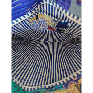 Sac fourre-tout matelassé en coton imprimé tigre, sac à bandoulière rayé, sac de shopping décontracté - Product Image 6