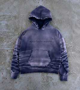 Sudadera con Capucha Oversize para Hombre, Color Sólido, con Bolsillo, Forro Polar Lavado, Transpirable, Informal, para Otoño, Corte Regular, Tejido de 500 Gramos - Product Image 2