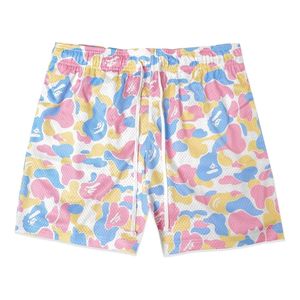 Summer Custom Logo Design Butterfly Sublimation Printing Above Knee Gym Double <b>Layer</b> Mesh Shorts - Product Image 3
