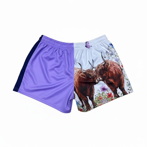 Shorts pour hommes à séchage rapide, imperméables, à taille élastique, imprimés numériquement, respirants, personnalisables, unisexes, avec poches, 100% polyester - Product Image 2