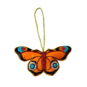 Handmade Glass Beaded Butterfly Shaped <b>Key</b> Chain Hold to <b>Keys</b> Purpose as a <b>Key</b> <b>Ring</b> or <b>Bag</b> Charm Girls Gifted Accessories - Product Image 1