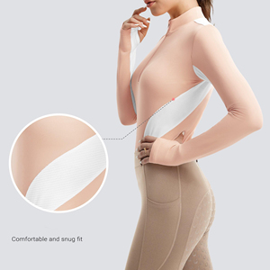 Wholesale New Arrival Custom Logo Equestrian Horse Riding Top Horse Riding <b>Base</b> <b>Layer</b> Women <b>Long</b> <b>Sleeve</b> Equestrian Riding Shirt - Product Image 3