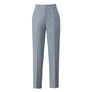 Pantalon décontracté pour femme, coupe droite, taille haute, fin, toutes saisons, en promotion - Product Image 3