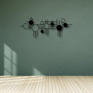 Círculos Animados Personalizados, Arte de Pared de Hierro Fundido, Arte Moderno de Lujo, Estilo Art Deco, Escultura Colgante Hecha a Mano con Corte Láser - Product Image 5