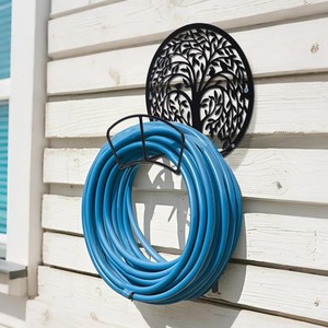 Decorative <b>Tree</b> of Life <b>Garden</b> Hose Holder Wall Mount Metal Hose Hanger Heavy Duty Outdoor Water Pipe Organizer Patio Lawn Rack - Product Image 3