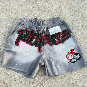 Shorts de Mezclilla Estampados Richessy, Cintura Media, Azules, Casuales, para Verano, Impermeables, Transpirables, Ecológicos, de Poliéster/Algodón - Product Image 2