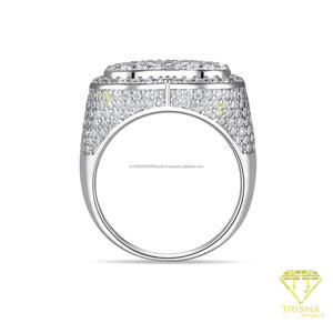 Bague en argent sterling 925 de haute qualité avec diamant de laboratoire en forme de cœur pour les fournisseurs et revendeurs de bijoux de luxe - Product Image 3