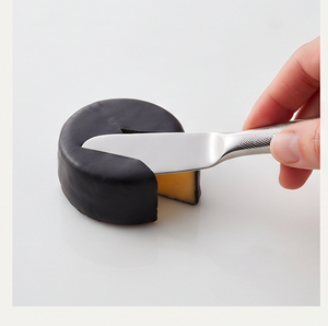 Couteau à fromage en acier inoxydable, lame plate à pointe ronde en métal argenté, compatible lave-vaisselle, pour la cuisine et la maison - Product Image 5